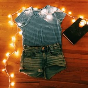 Blue and white Northern Reflections T-shirt